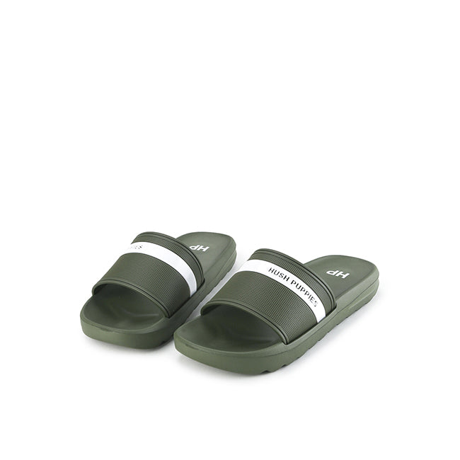 Hush Puppies Sandal Pria Slide Reno In Olive
