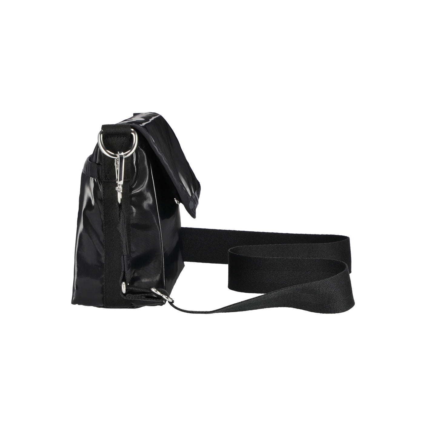 LeSportsac Tas Unisex Shoulder bag Medium Flap Shoulder In Black Shine