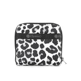 Compact Zip Wallet In Neutral Leopard