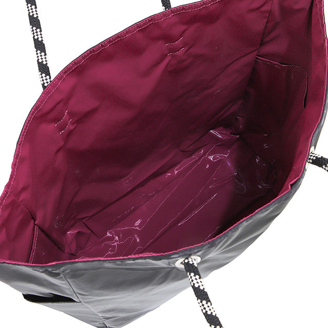 Large 2 Way Tote In 2Way Purple/Black Shine
