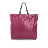 Large 2 Way Tote In 2Way Purple/Black Shine