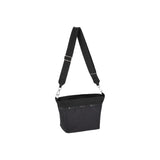 LeSportsac Unisex Small Bucket Bag In Black Cats Embroidery