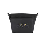 LeSportsac Unisex Small Bucket Bag In Black Cats Embroidery