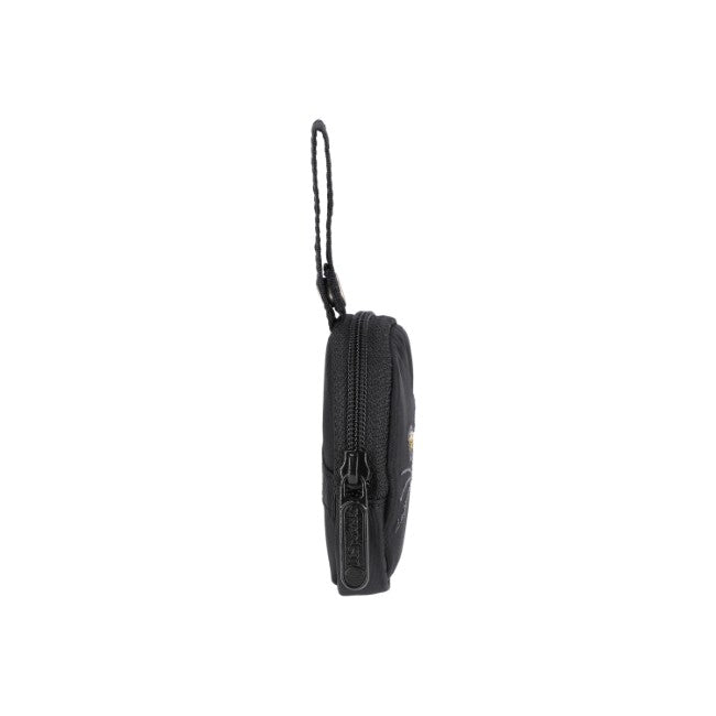 LeSportsac Unisex Mini Round Charm In Black Cats Embroidery