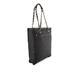 Chain N/S Tote In Black Chain Quilt