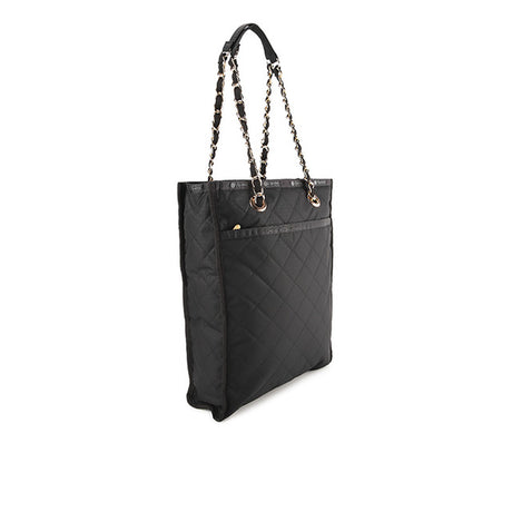 Chain N/S Tote In Black Chain Quilt