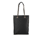 Chain N/S Tote In Black Chain Quilt