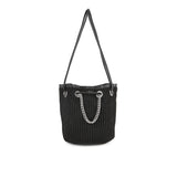 Chain Crochet Sm Bucket In Black Crochet