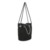 Chain Crochet Sm Bucket In Black Crochet
