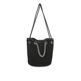 Chain Crochet Sm Bucket In Black Crochet