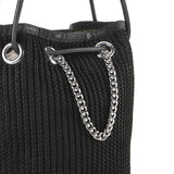 Chain Crochet Sm Bucket In Black Crochet