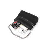 Chain Crochet Clutch In Black Crochet
