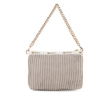 Chain Crochet Clutch In Beige Crochet