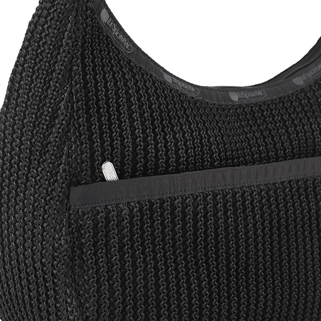 LeSportsac Unisex Bags Chain Crochet N/S Hobo In Black Crochet