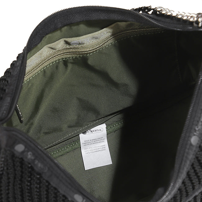 LeSportsac Unisex Bags Chain Crochet N/S Hobo In Black Crochet