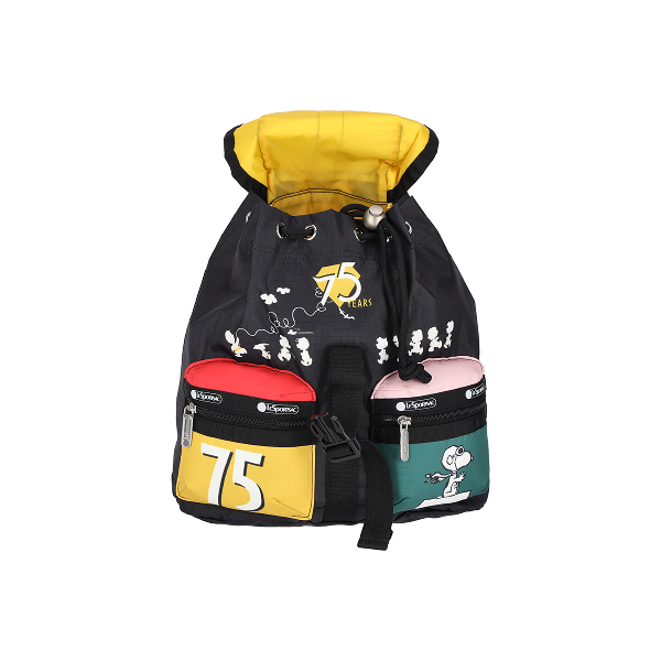LeSportsac Tas Unisex Backpack Small Voyager In Peanuts 75Th Patchwork