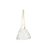 Sm Net Shoulder Bag In Fish Net Silver Foil
