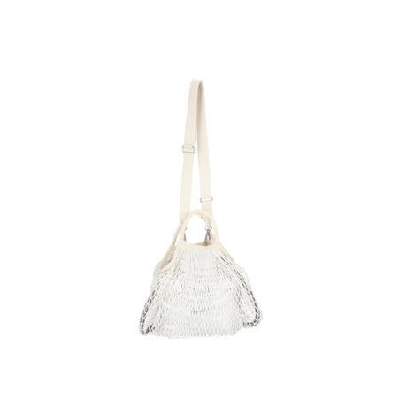 Sm Net Shoulder Bag In Fish Net Silver Foil