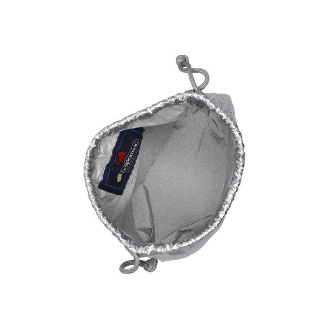 Sm Net Shoulder Bag In Fish Net Silver Foil