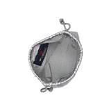 Sm Net Shoulder Bag In Fish Net Silver Foil