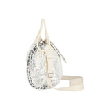 Sm Net Shoulder Bag In Fish Net Silver Foil