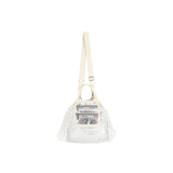 Sm Net Shoulder Bag In Fish Net Silver Foil