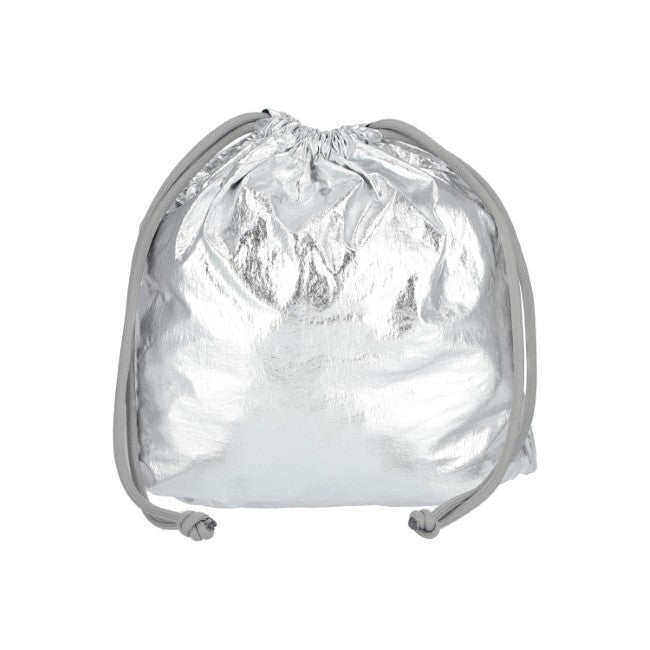 Sm Net Shoulder Bag In Fish Net Silver Foil