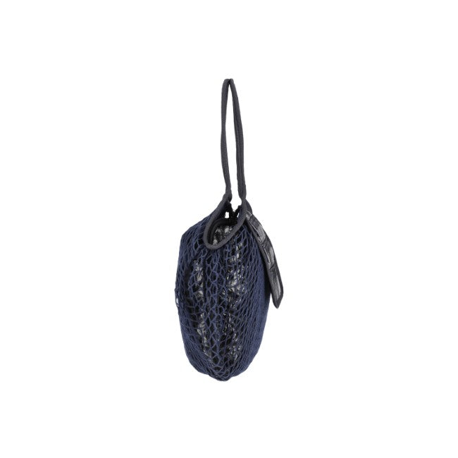 Med Net Tote Bag In Fish Net Black Foil