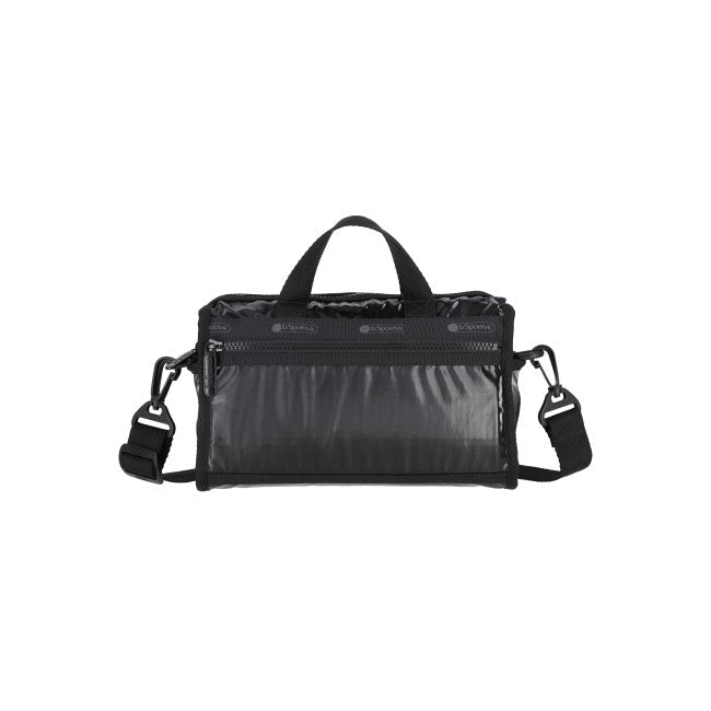 LeSportsac Unisex Bags Mini Duffel Crossbody In Black Shine