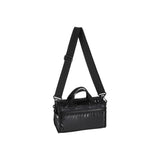 LeSportsac Unisex Bags Mini Duffel Crossbody In Black Shine