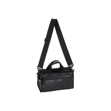 LeSportsac Unisex Bags Mini Duffel Crossbody In Black Shine