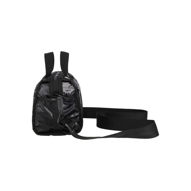LeSportsac Unisex Bags Mini Duffel Crossbody In Black Shine