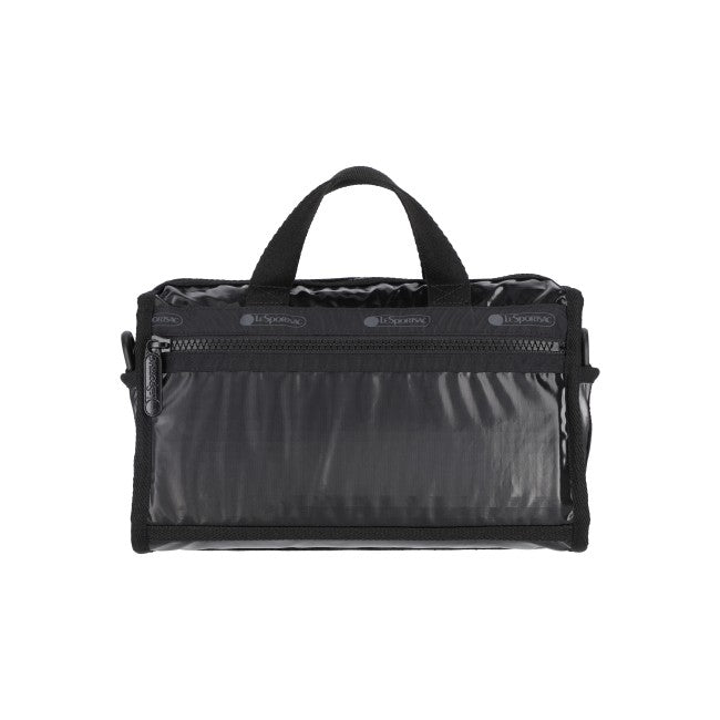 LeSportsac Unisex Bags Mini Duffel Crossbody In Black Shine