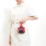 Micro Weekender Charm In Tetris Falling Blocks/Pnk