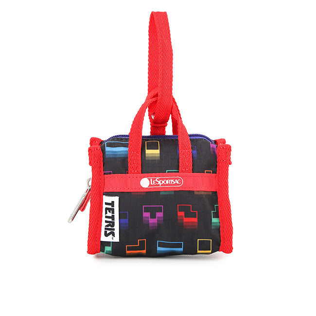 Micro Weekender Charm In Tetris Falling Blocks/Pnk