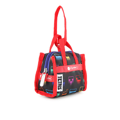 Micro Weekender Charm In Tetris Falling Blocks/Pnk