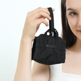 LeSportsac Unisex Micro Weekender Charm In Recycled Black