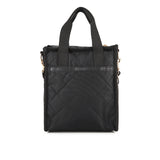 Chain Mini N/S Tote In Black Chain Quilt