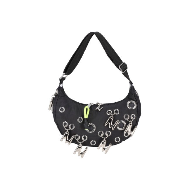 LeSportsac Unisex Bags Msgm Grommet Crescent In Logo Grommet Black