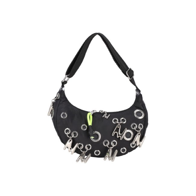 LeSportsac Unisex Bags Msgm Grommet Crescent In Logo Grommet Black