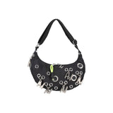 LeSportsac Unisex Bags Msgm Grommet Crescent In Logo Grommet Black