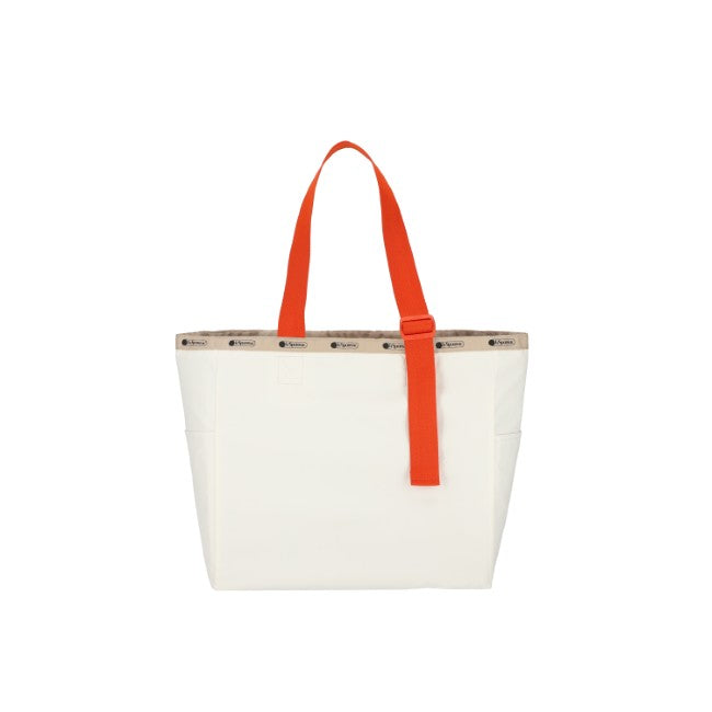 LeSportsac Unisex Bags Lg Handle Adj Tote In Meringue/Mandarin Wb