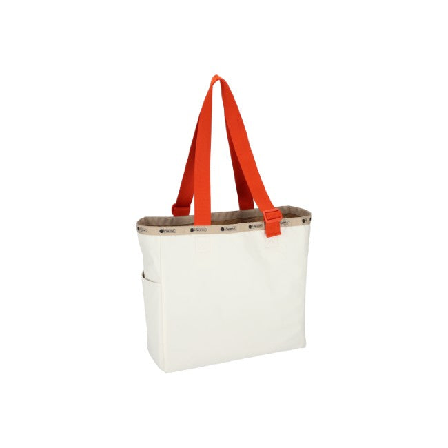 LeSportsac Unisex Bags Lg Handle Adj Tote In Meringue/Mandarin Wb