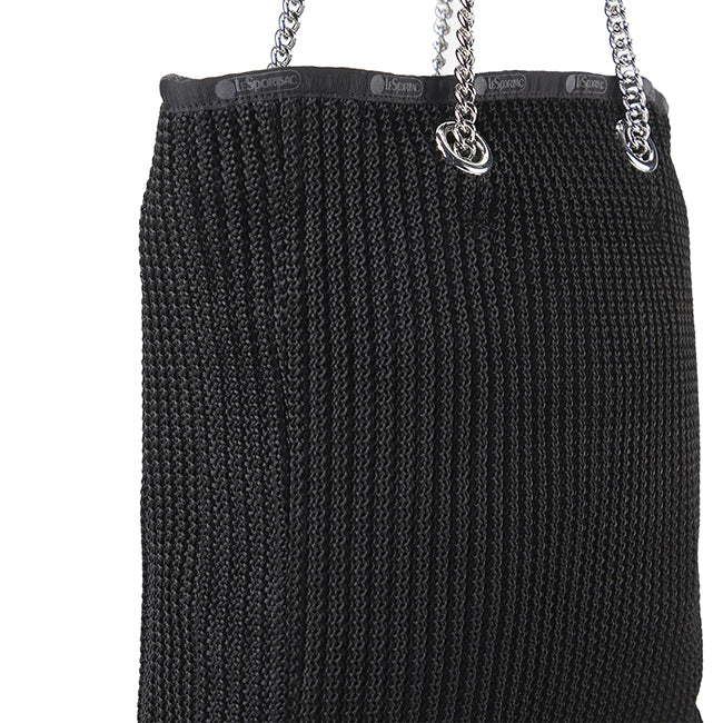 LeSportsac Unisex Bags Chain Crochet N/S Tote In Black Crochet