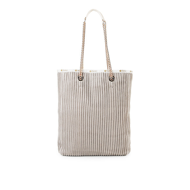 LeSportsac Unisex Bags Chain Crochet N/S Tote In Beige Crochet