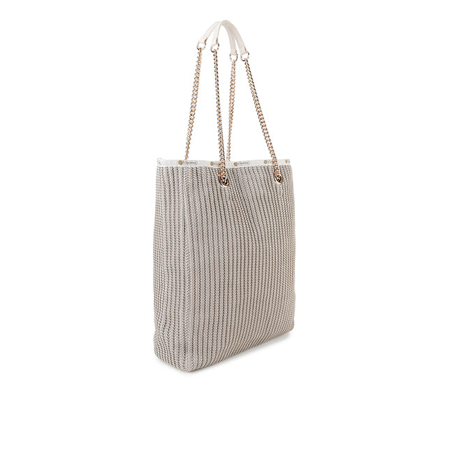 LeSportsac Unisex Bags Chain Crochet N/S Tote In Beige Crochet