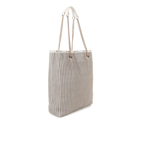 LeSportsac Unisex Bags Chain Crochet N/S Tote In Beige Crochet