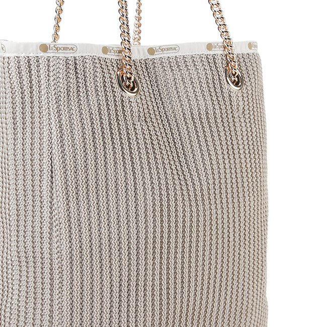LeSportsac Unisex Bags Chain Crochet N/S Tote In Beige Crochet