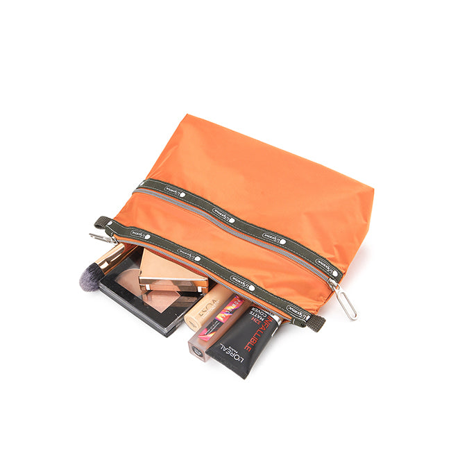 Essential 2 Zip Pouch In Pw Flame Orange C1
