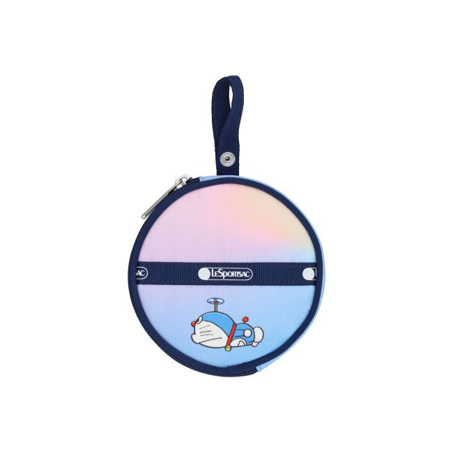 LeSportsac Unisex Pouch Round Piping Charm In Doraemon Logo Charm